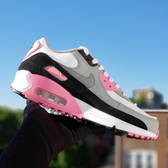 Nike Air Max 90 Pink White Black Grey Gray - Picture 5 of 5